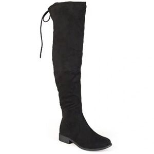 Forever 21 Black Faux Suede Over-the-Knee Boots